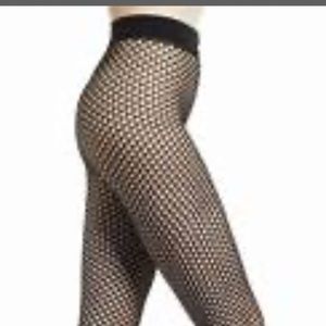 Falke Black Wool Blend Net Tights